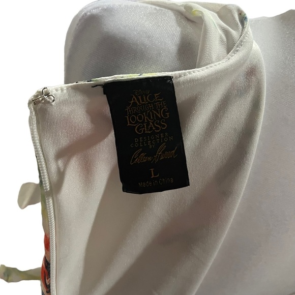 Disney Alice Through the Looking Glass Floral Print Lined Mini Dress - Picture 6 of 8